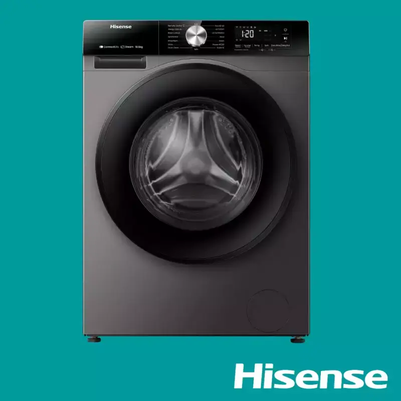HISENSE WM 1043BT-WF WASHING  10.5KG INVERTER SILVER