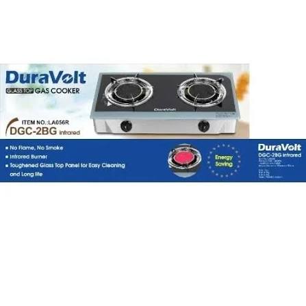 DURAVOLT GASS COOKER GLASS 2HOB DGC-2BG  