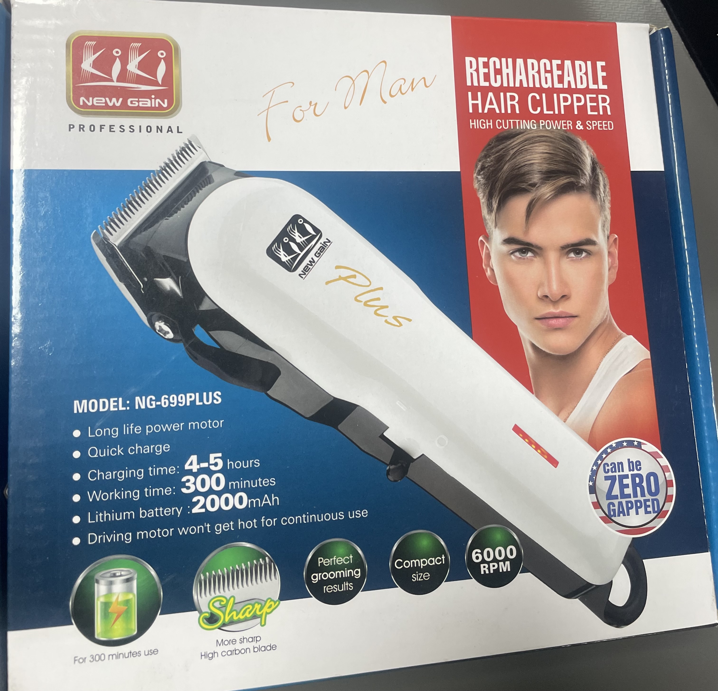 KIKI NEW GAIN RECHARGEBLE HAIR CLIPPER NG-699PLUS