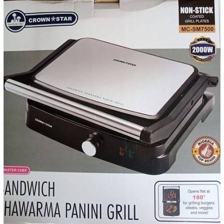 CROWN STAR SHAWARMA PANINI GRILL MC-SM7500	